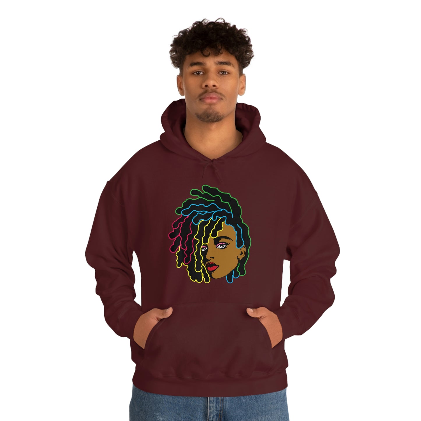 Black Woman Unisex Heavy Blend™ Hoodie