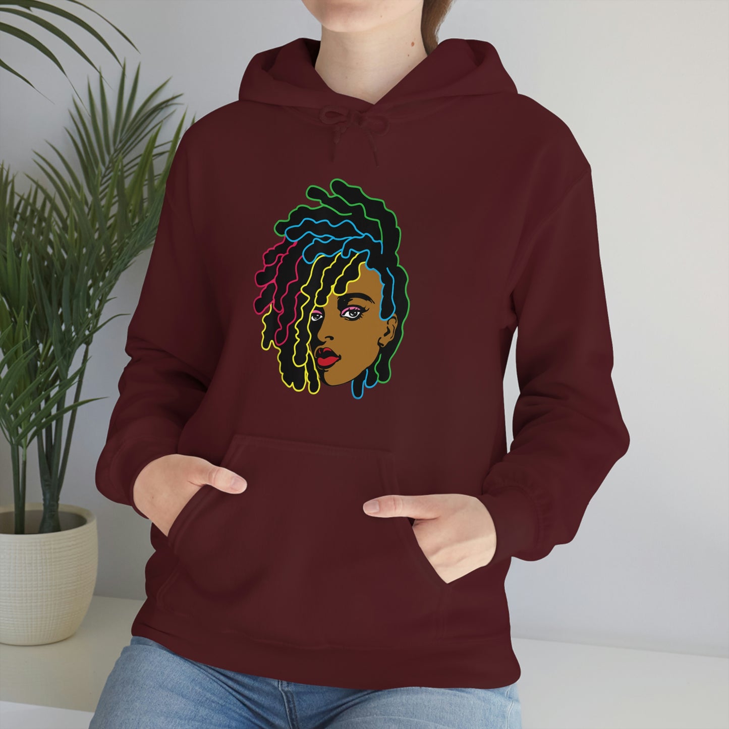 Black Woman Unisex Heavy Blend™ Hoodie