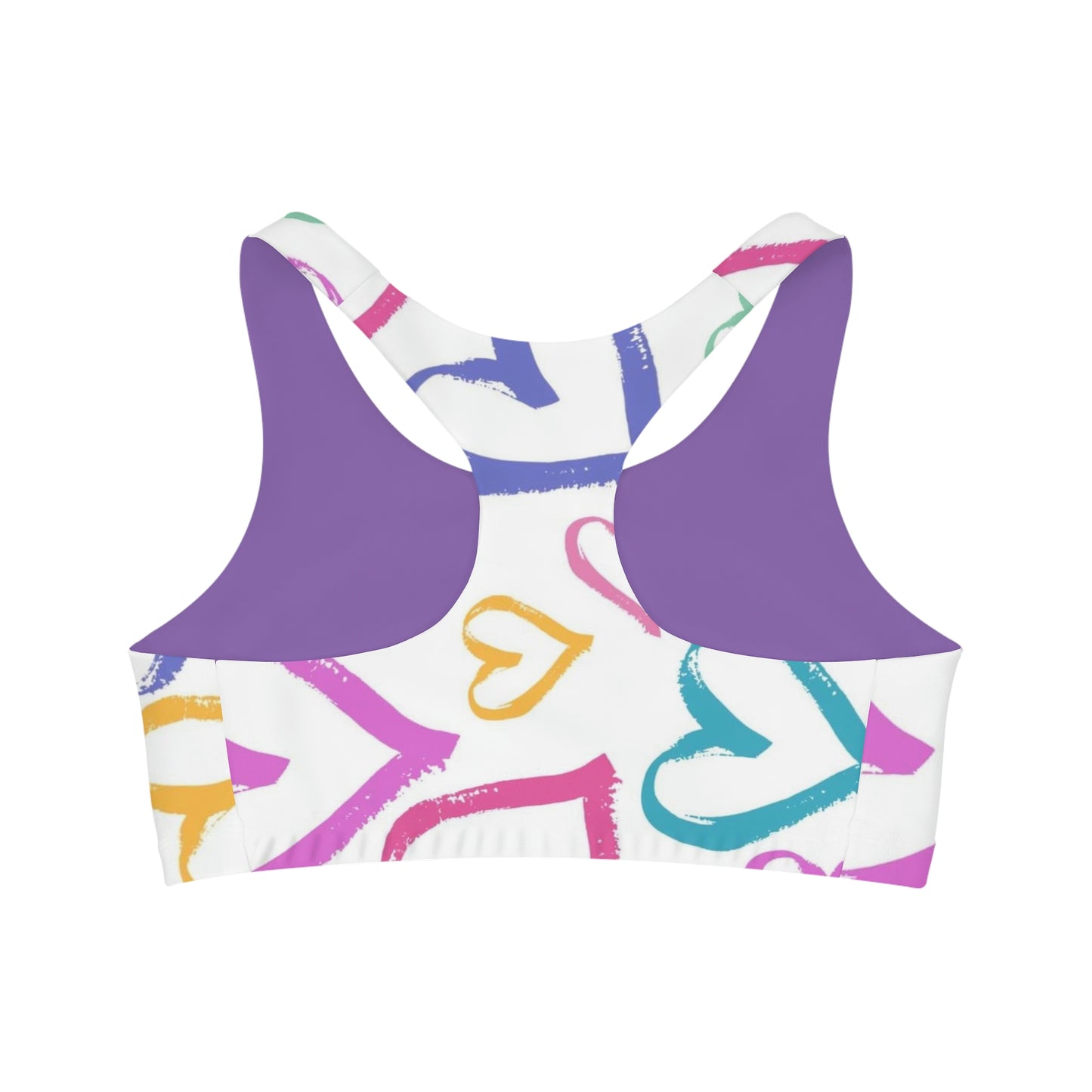 Seamless Valentine’s Day Hearts Sports Bra