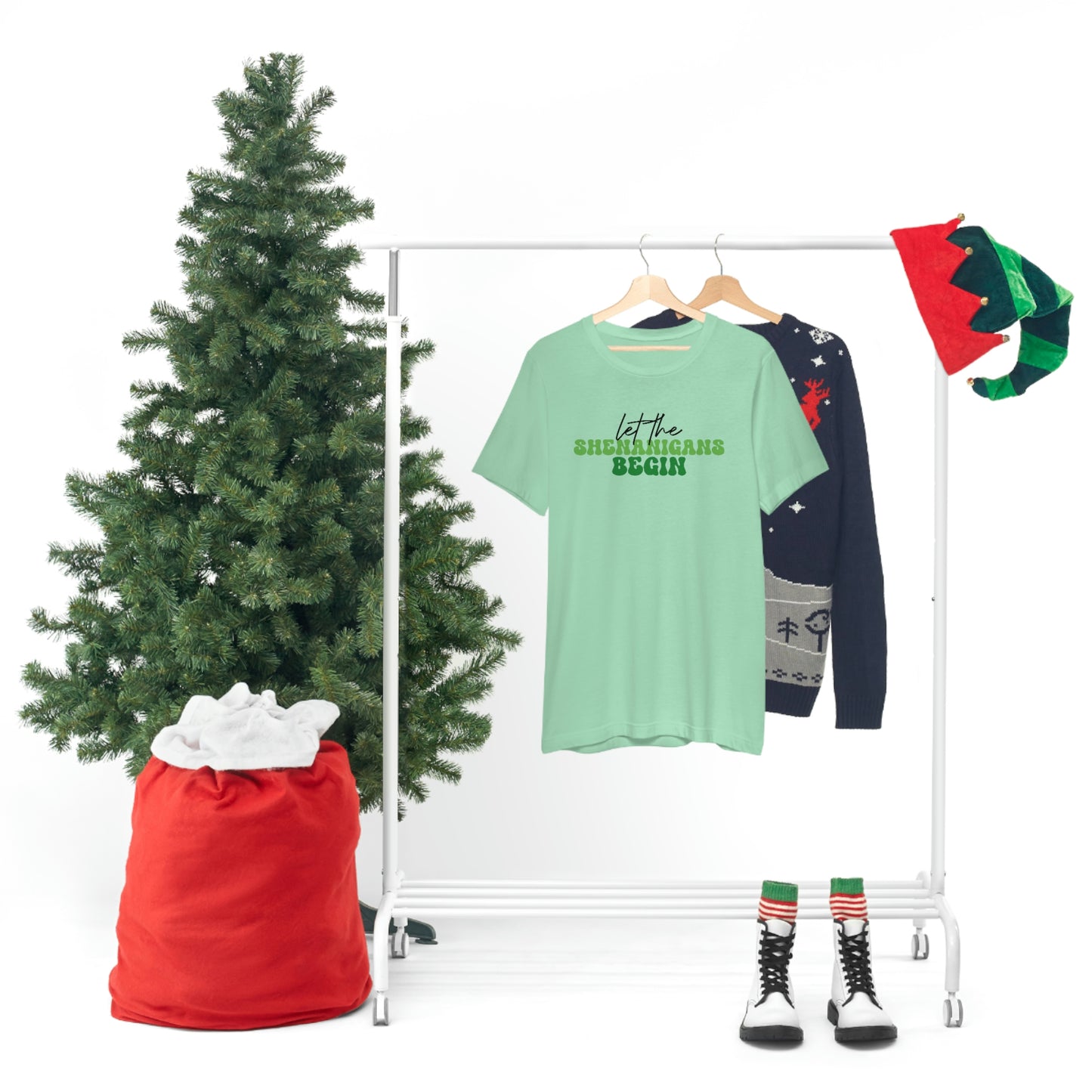 Let the Shenanigans Begin St. Patricks Day Unisex Jersey Short Sleeve Tee
