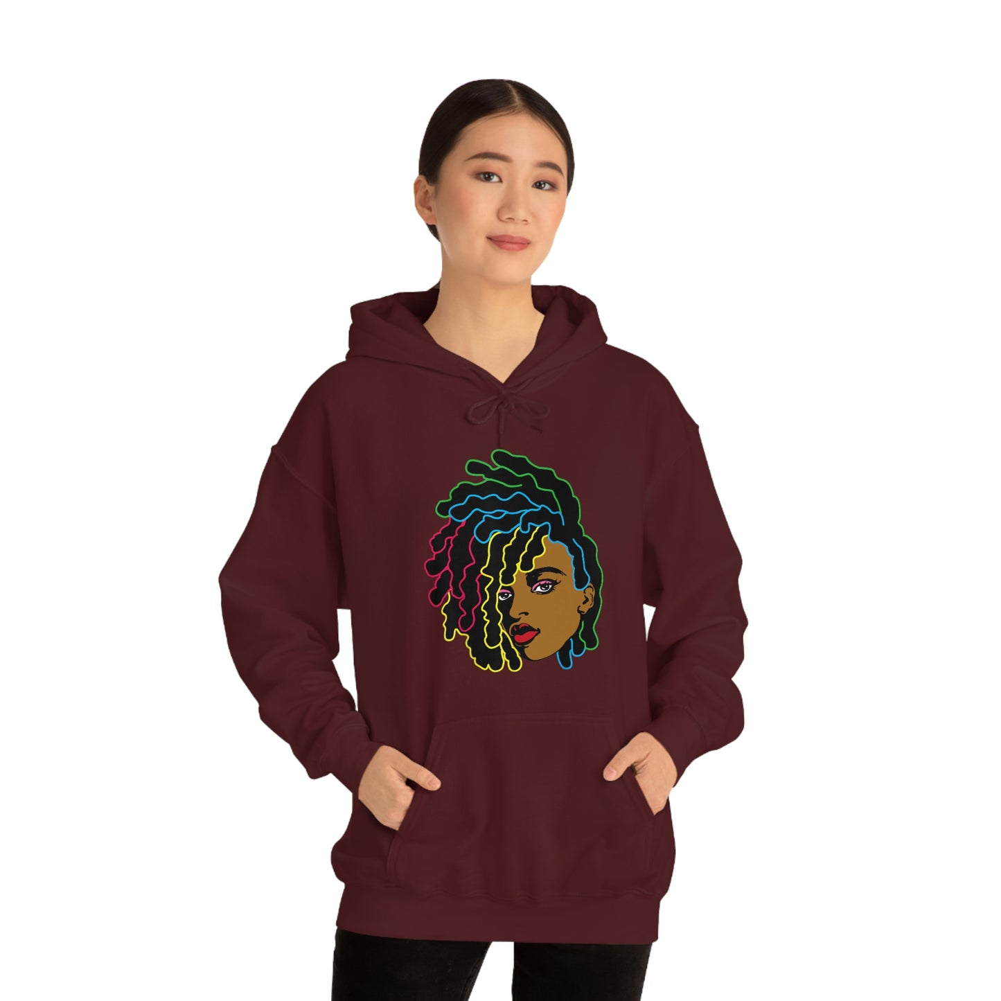 Black Woman Unisex Heavy Blend™ Hoodie