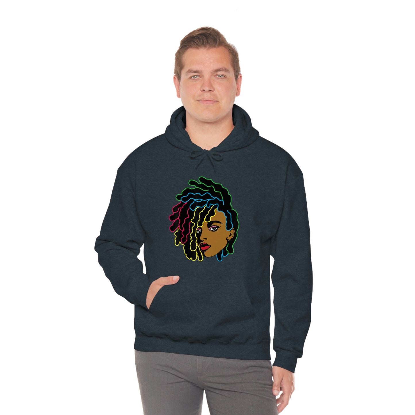 Black Woman Unisex Heavy Blend™ Hoodie