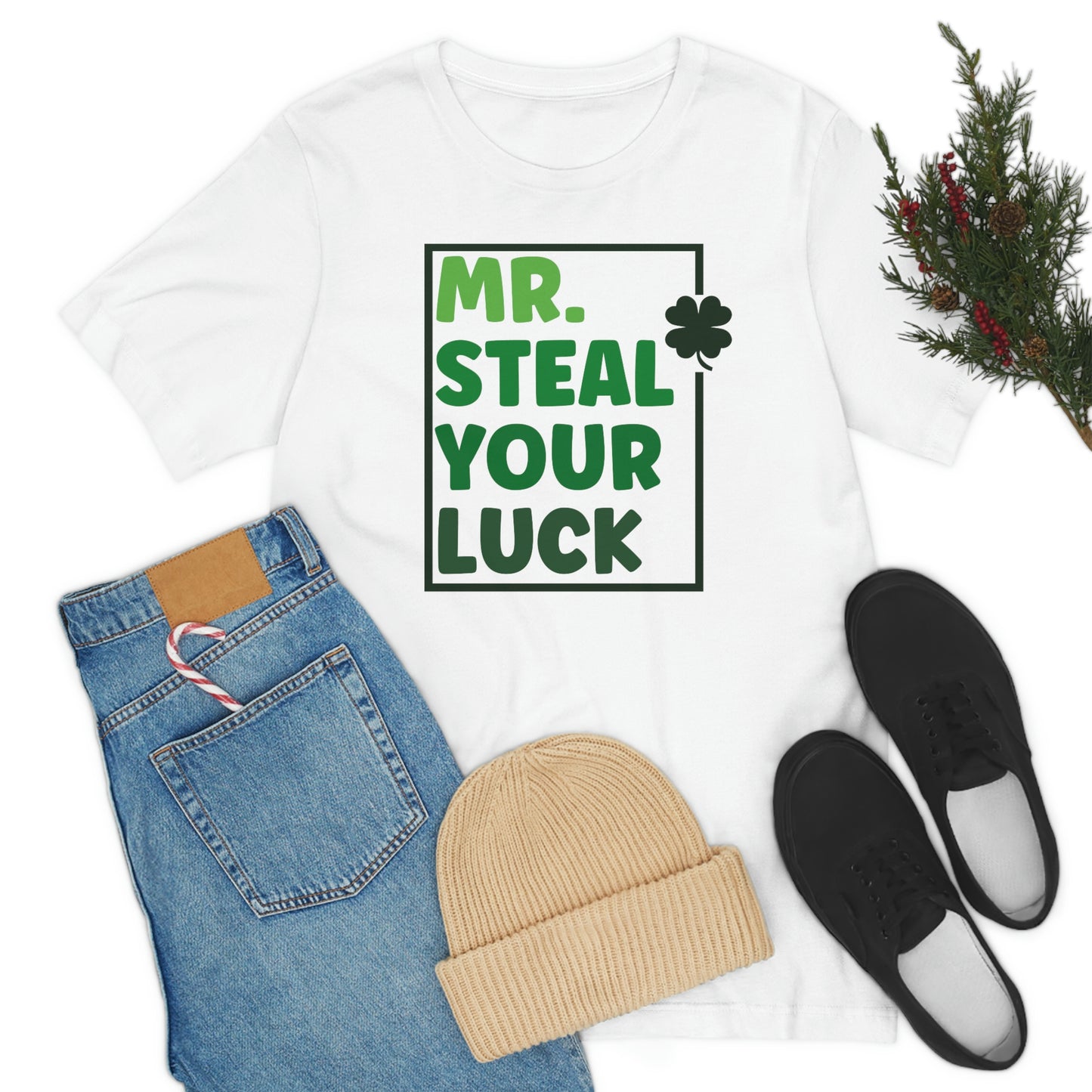 Mr Steal Your Luck St Patricks Day Unisex Jersey Short Sleeve Tee