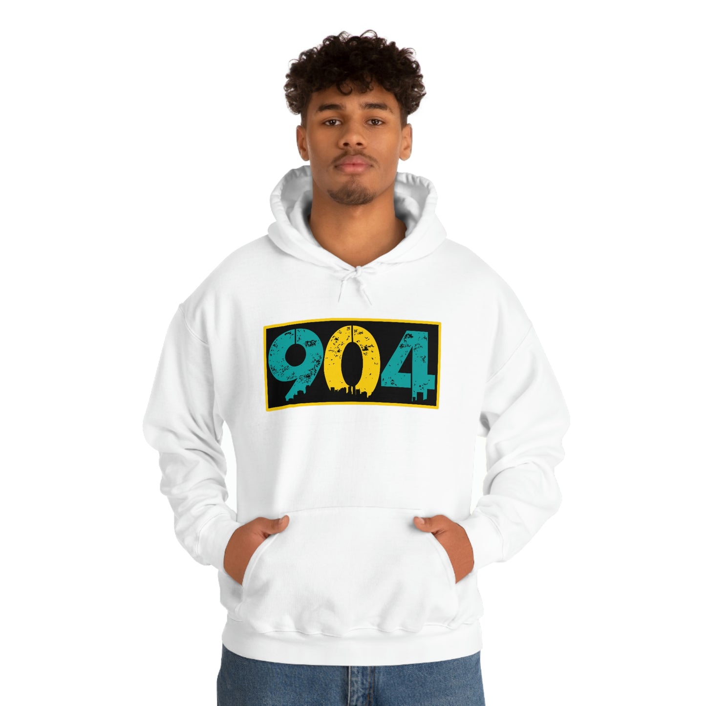 904 City Skyline with black background Unisex Heavy Blend™ Hooded Sweatshirt