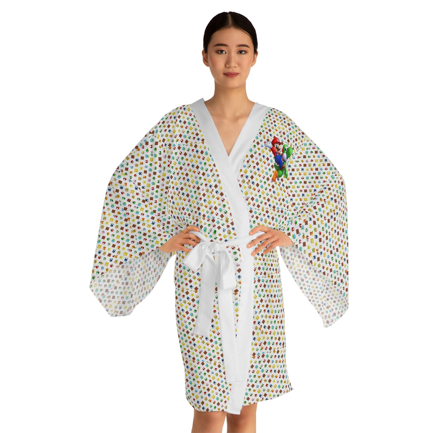 Mario/Yoshi Long Sleeve Kimono Robe.