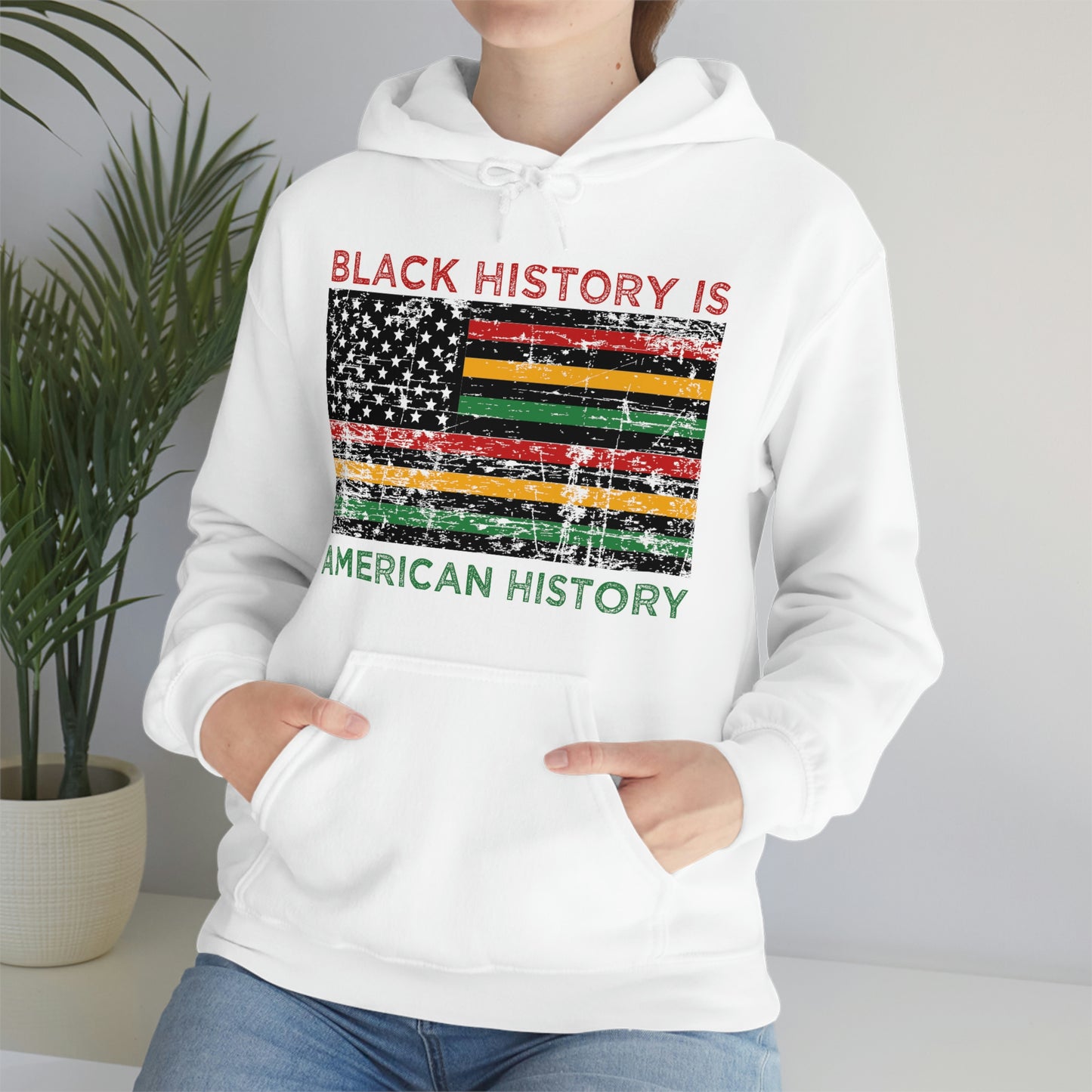 Black History is American History Unisex Heavy Blend™ Hooded Sweatshirt