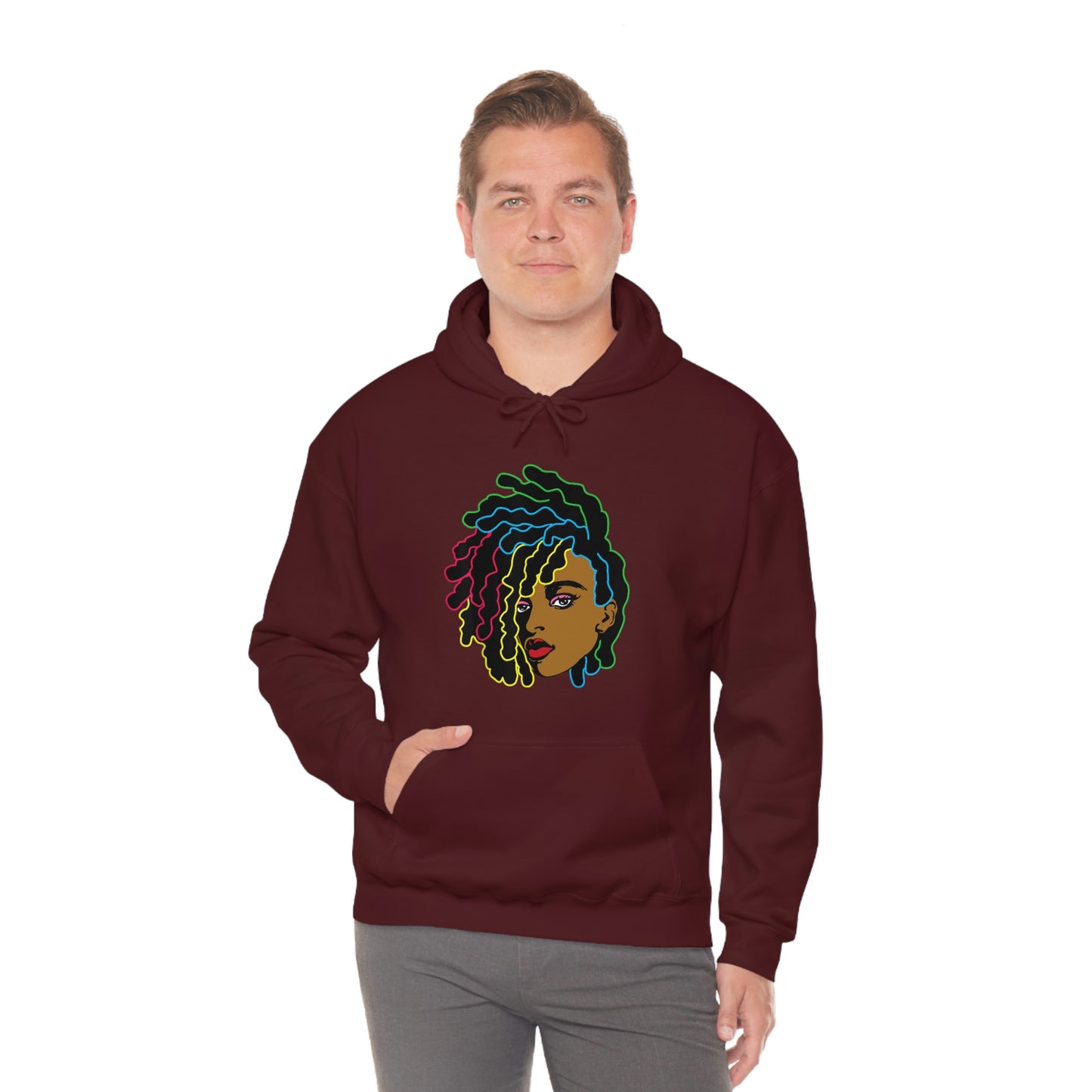 Black Woman Unisex Heavy Blend™ Hoodie
