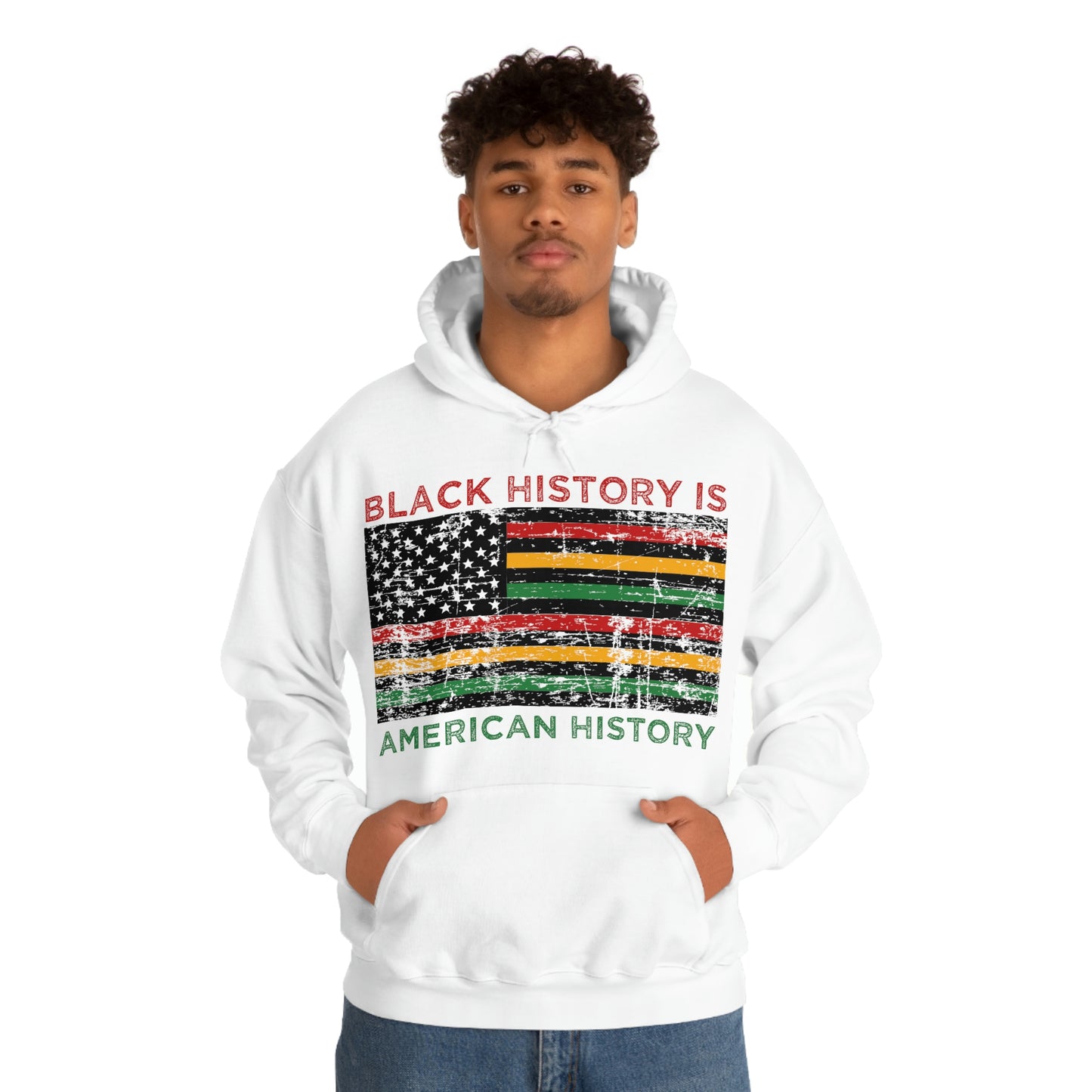 Black History is American History Unisex Heavy Blend™ Hooded Sweatshirt