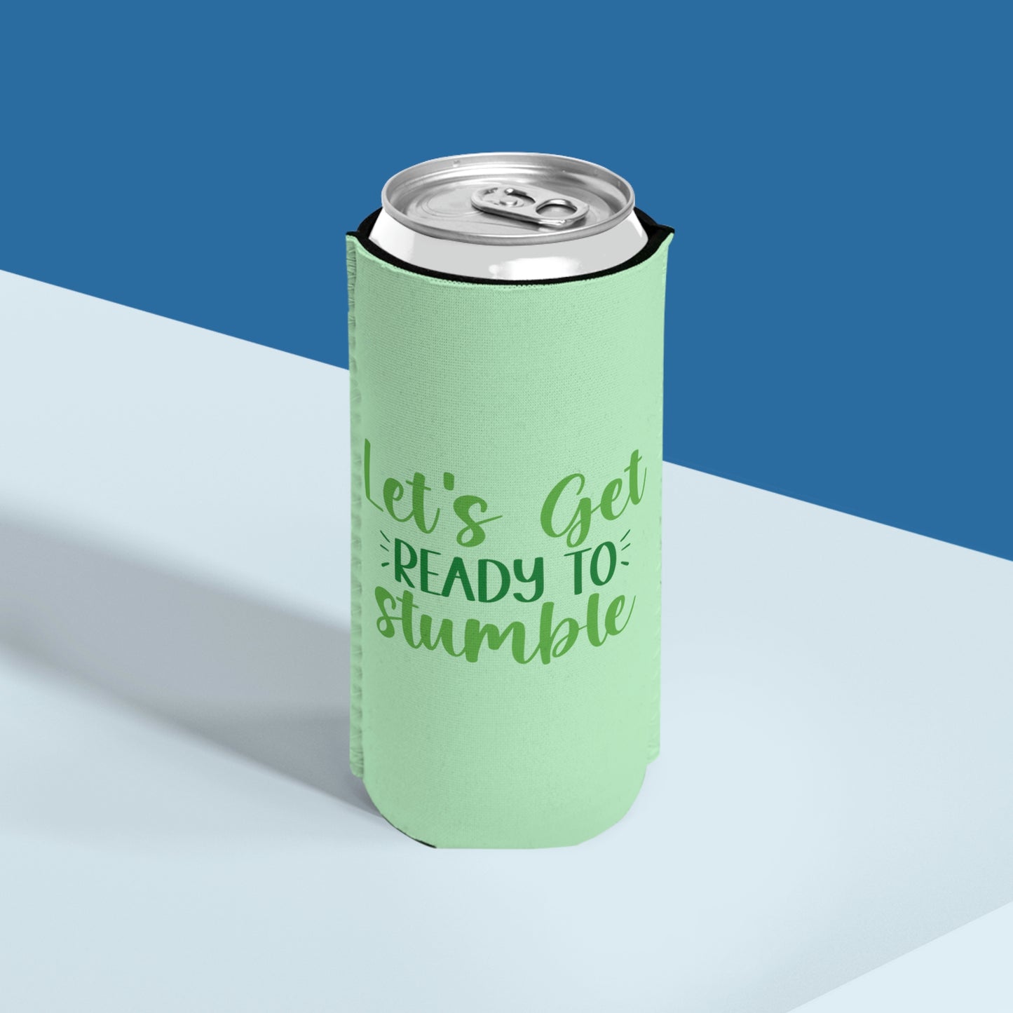 Lets Get Read to Stumble St. Patricks Day Slim Can Cooler