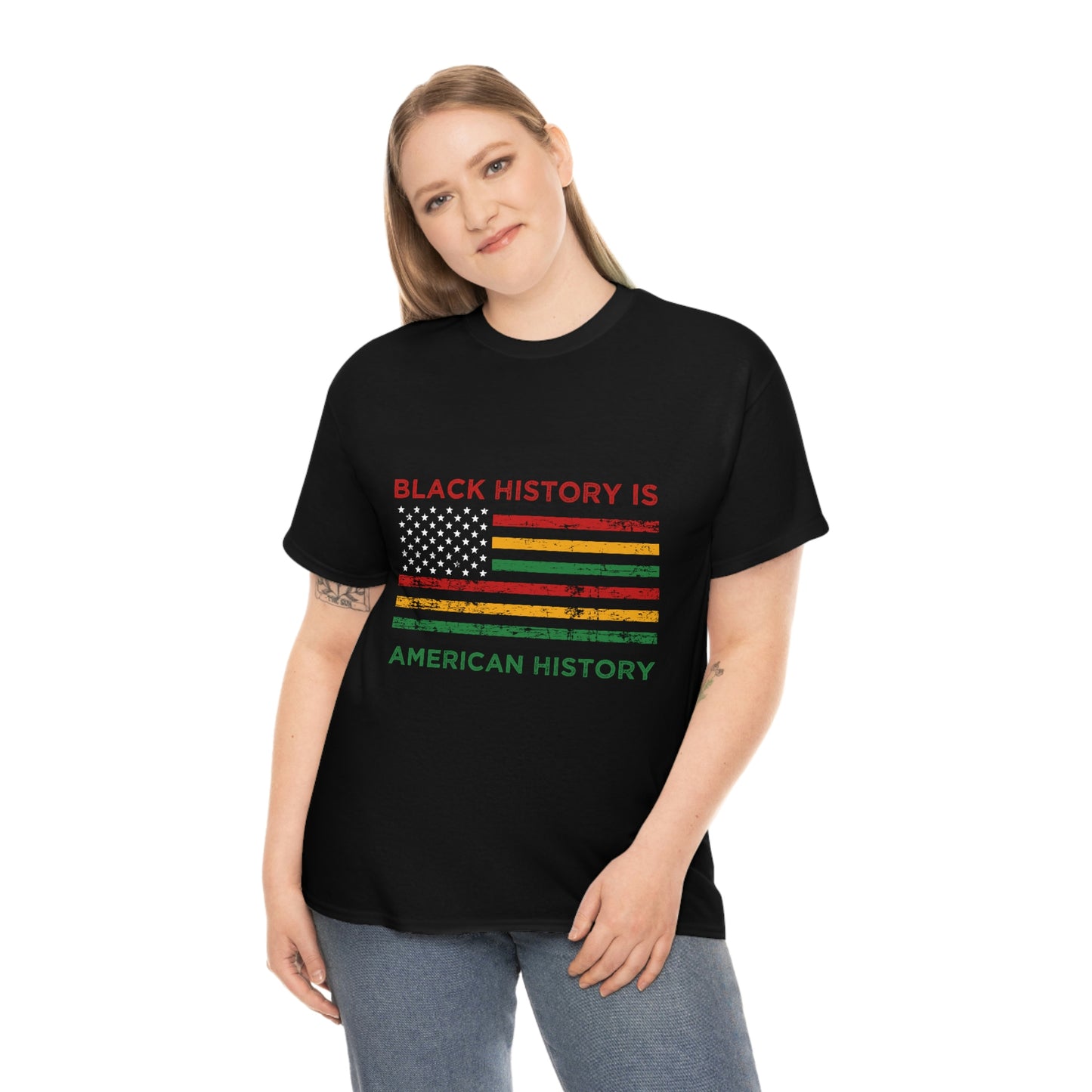 Black History is American History Unisex Heavy Cotton Tee