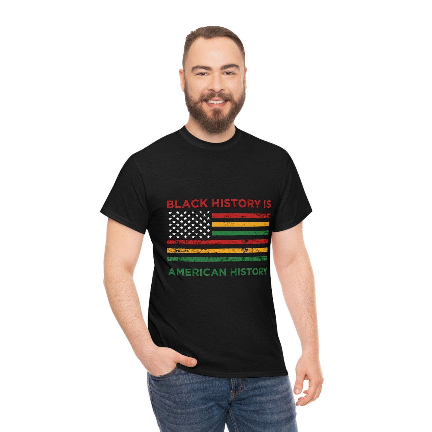 Black History is American History Unisex Heavy Cotton Tee
