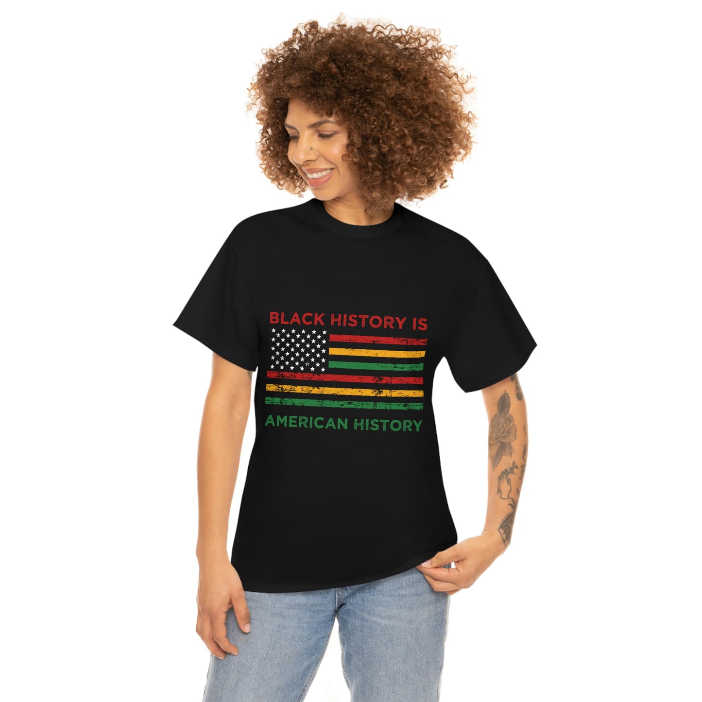 Black History is American History Unisex Heavy Cotton Tee