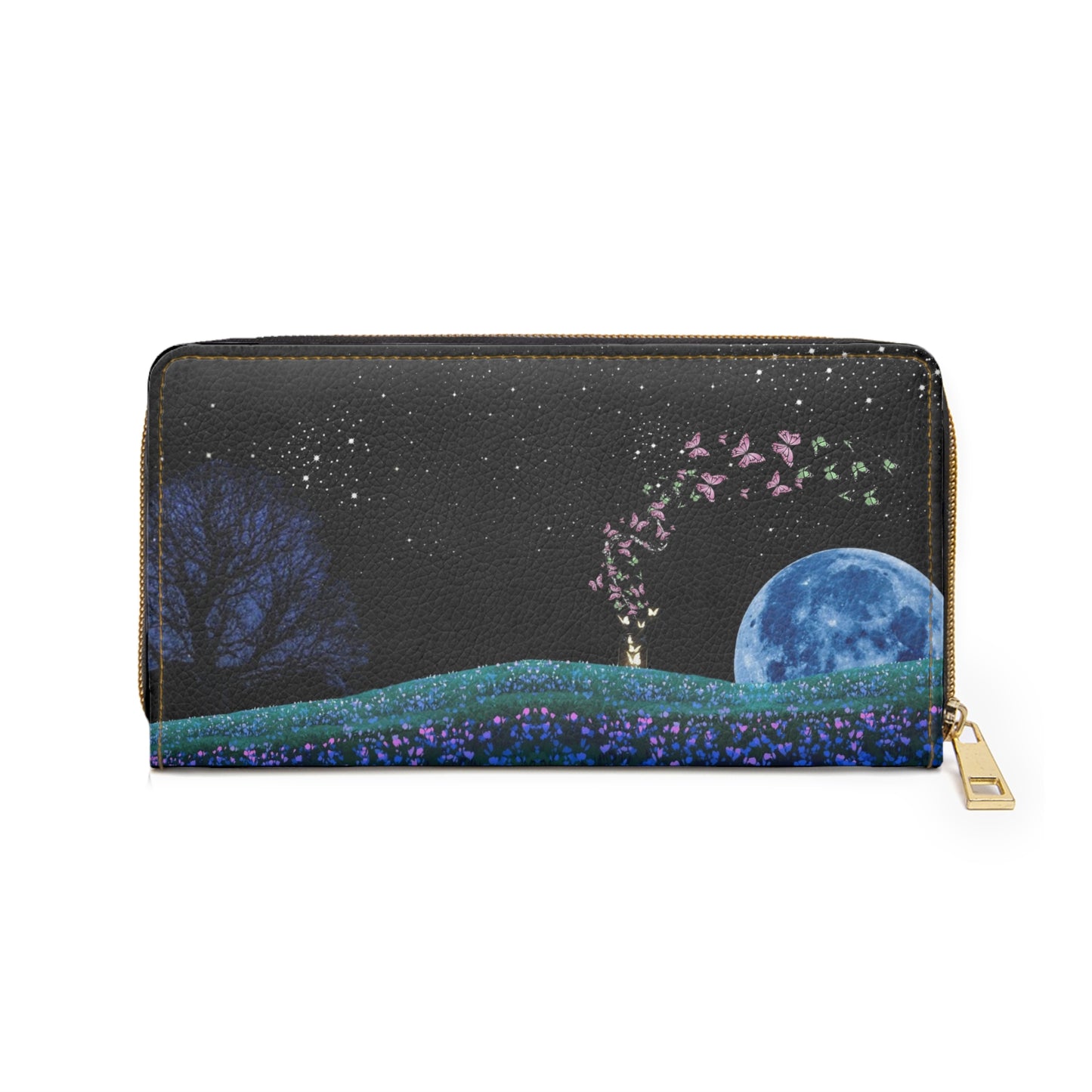 Custom Butterfly Zipper Wallet