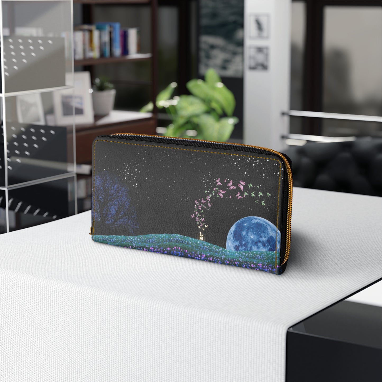 Custom Butterfly Zipper Wallet
