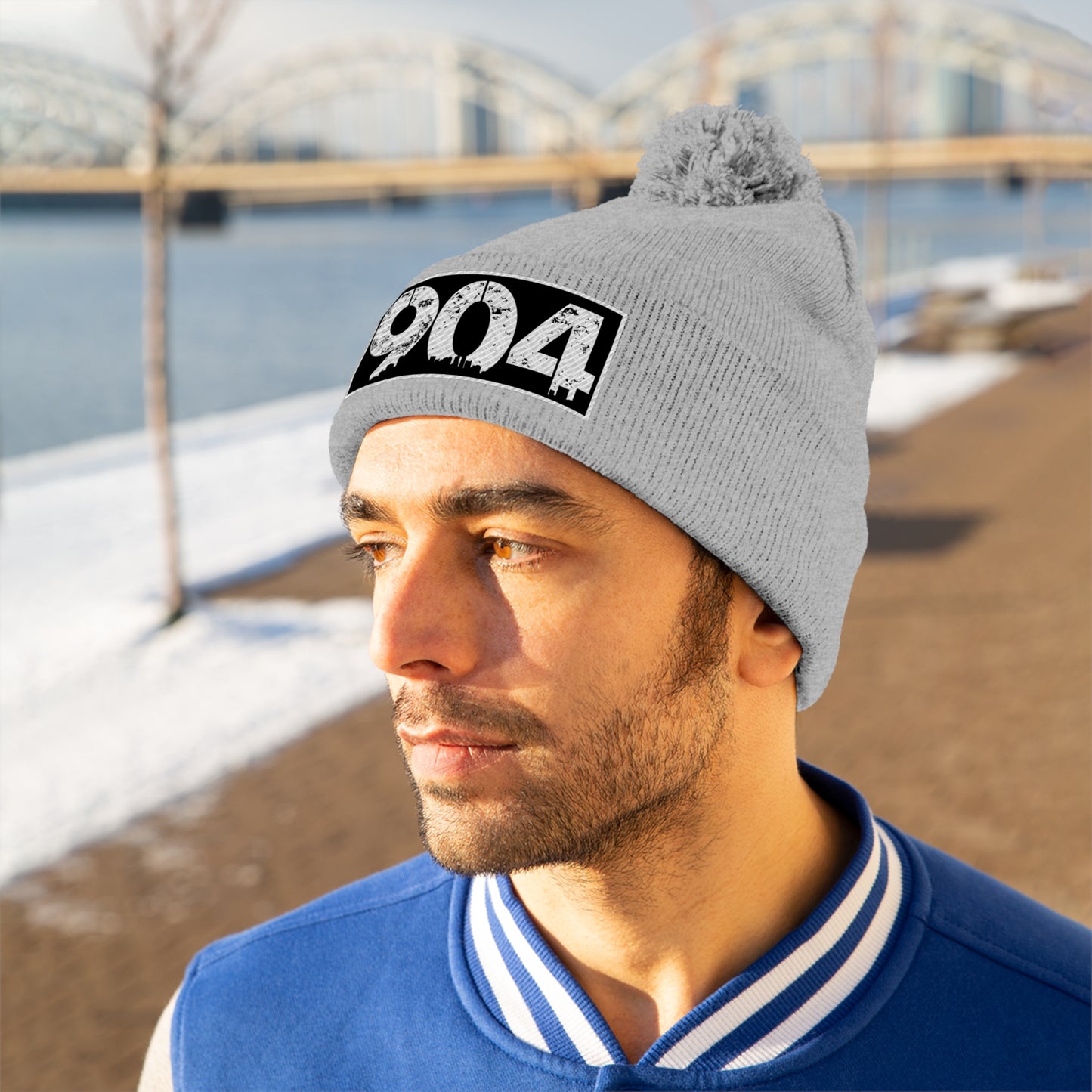 Duval 904 embroidered Pom Pom Beanie