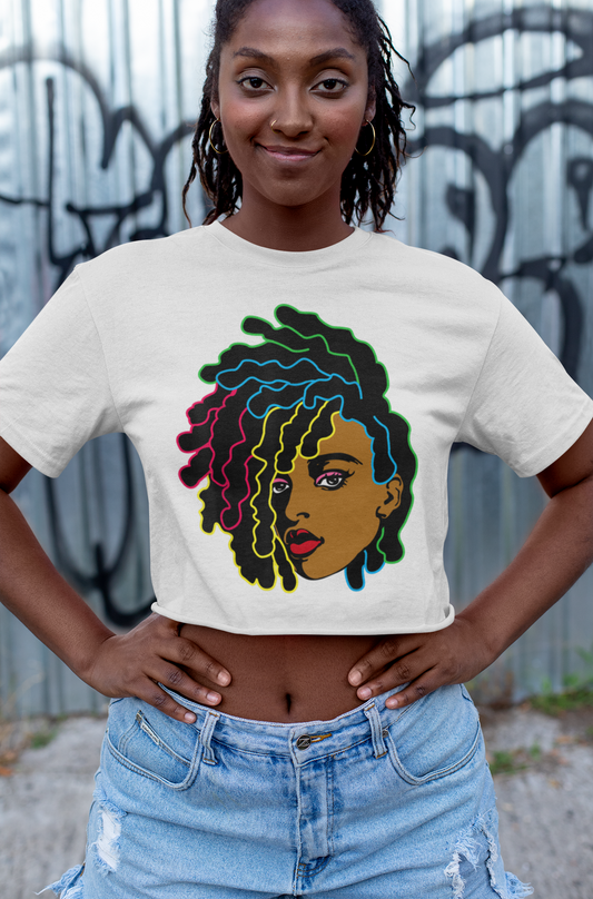 Black Woman Champion Women's Heritage Cropped T-Shirt