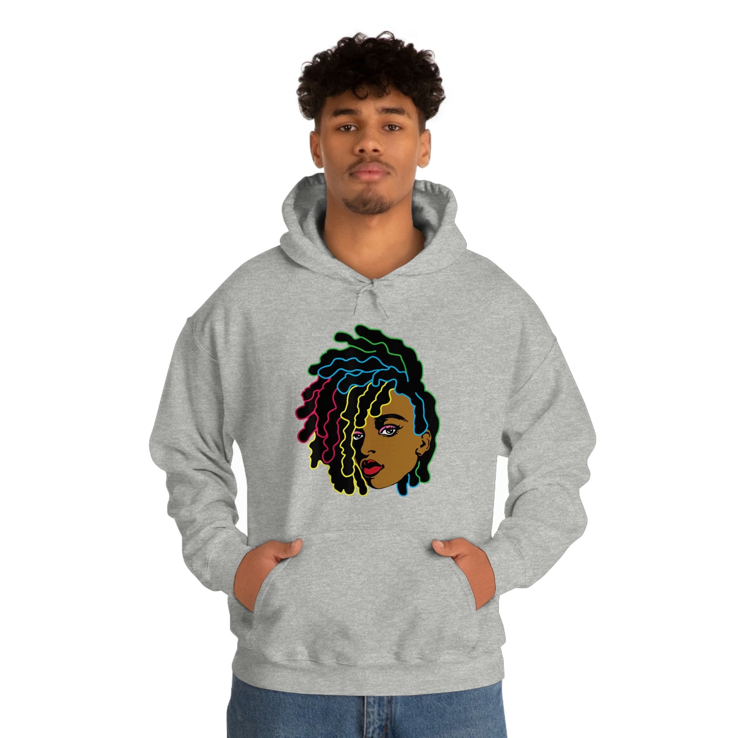 Black Woman Unisex Heavy Blend™ Hoodie