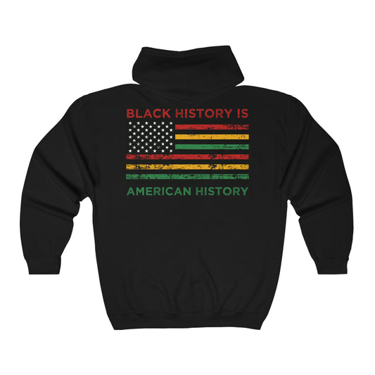 Black History Unisex Heavy Blend™ Full Zip Hooded Sweatshirt