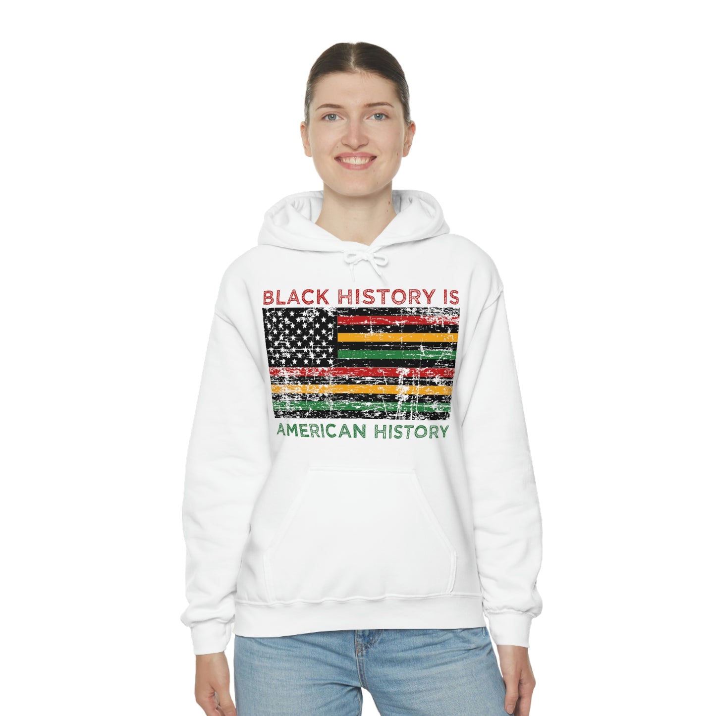 Black History is American History Unisex Heavy Blend™ Hooded Sweatshirt
