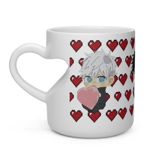 Gojo, Megumi and Itadori Anime Valentine’s Day Heart Shape Mug